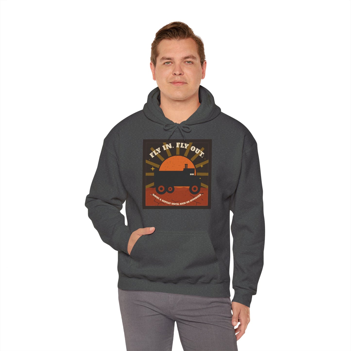 Fly In, Fly Out Retro Caravan Hoodie - Vintage Camper Travel Sweatshirt | FIFO