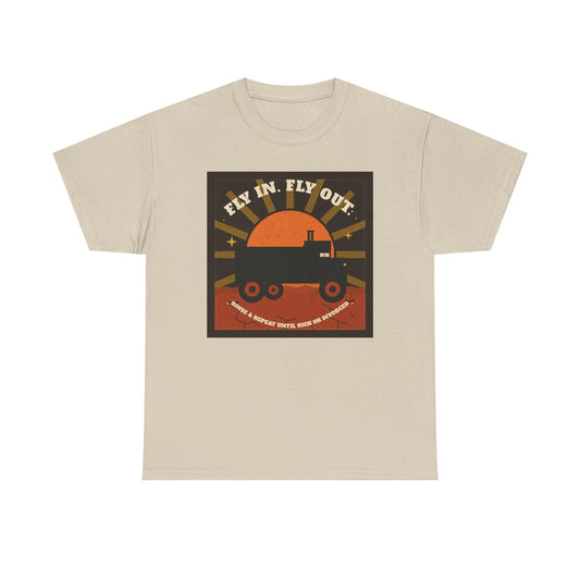 Retro Sunset Mining Truck Tee | Fly In Fly Out Work Truck Shirt | FIFO T-Shirt