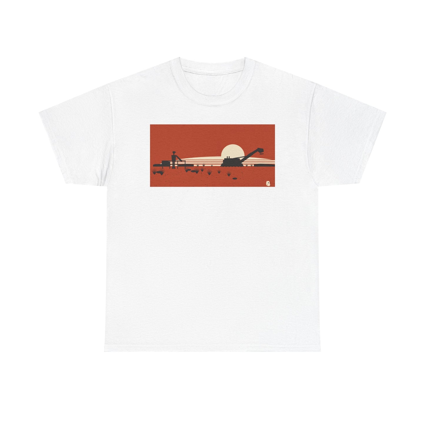 Desert Sunset T-Shirt | Retro Minimalist Mining Scene Tee