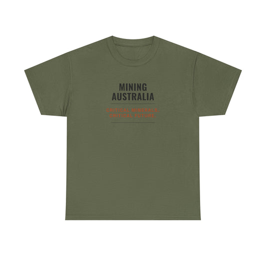 Mining Australia Critical Minerals Critical Future T-Shirt | Mining Tee