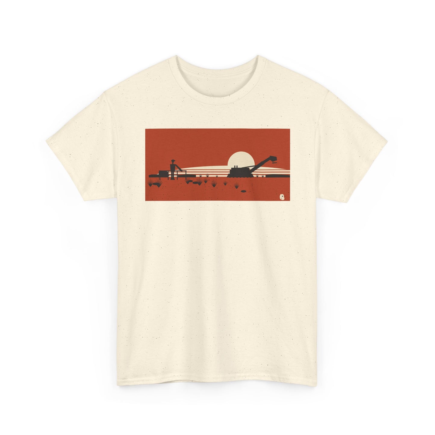 Desert Sunset T-Shirt | Retro Minimalist Mining Scene Tee
