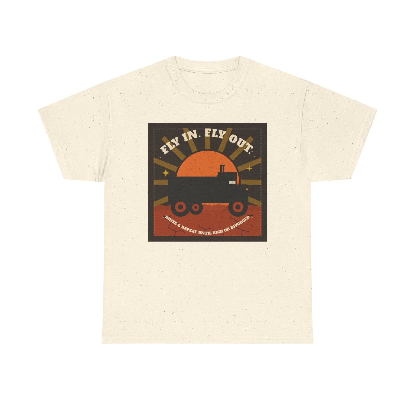 Retro Sunset Mining Truck Tee | Fly In Fly Out Work Truck Shirt | FIFO T-Shirt