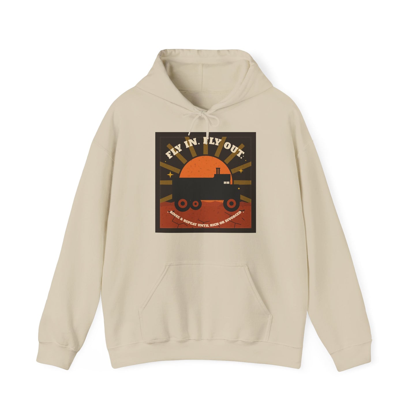 Fly In, Fly Out Retro Caravan Hoodie - Vintage Camper Travel Sweatshirt | FIFO