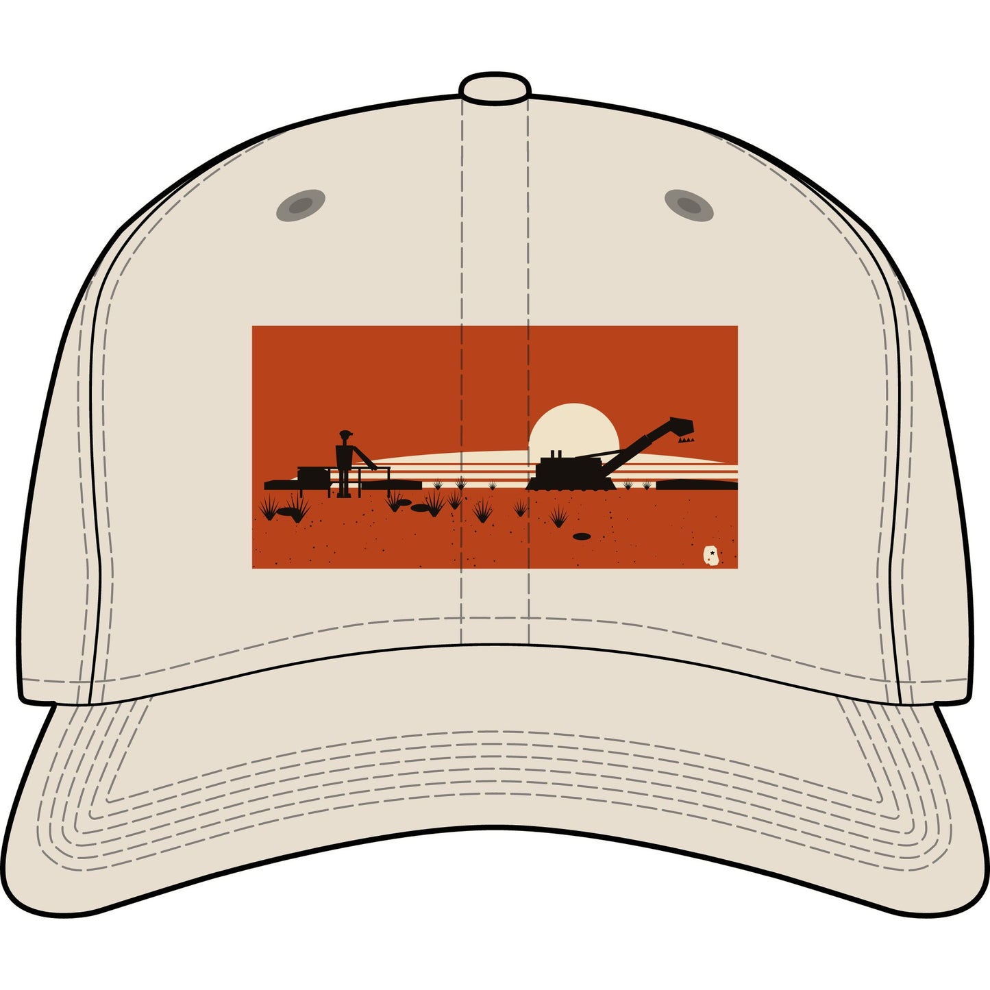 Desert Sunset Mining Cap — Mining Baseball Cap with Processing Silhouette