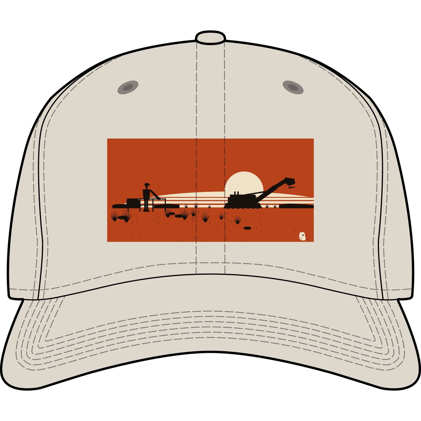 Desert Sunset Mining Cap — Mining Baseball Cap with Processing Silhouette
