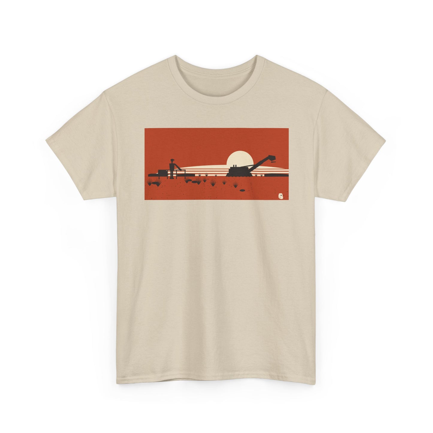 Desert Sunset T-Shirt | Retro Minimalist Mining Scene Tee