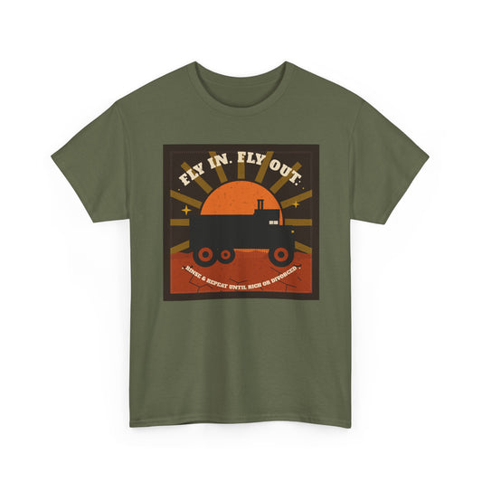 Retro Sunset Mining Truck Tee | Fly In Fly Out Work Truck Shirt | FIFO T-Shirt