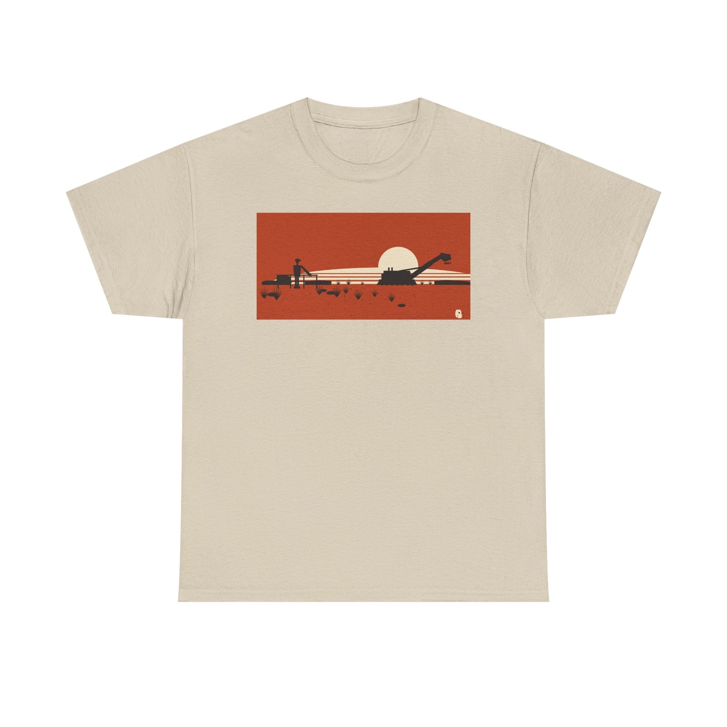 Desert Sunset T-Shirt | Retro Minimalist Mining Scene Tee