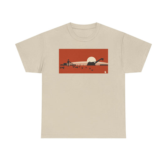 Desert Sunset T-Shirt | Retro Minimalist Mining Scene Tee
