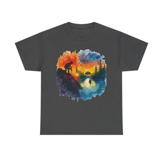 Mine by Morning, Fish by Evening — Never Idle T-Shirt | Mining Tee