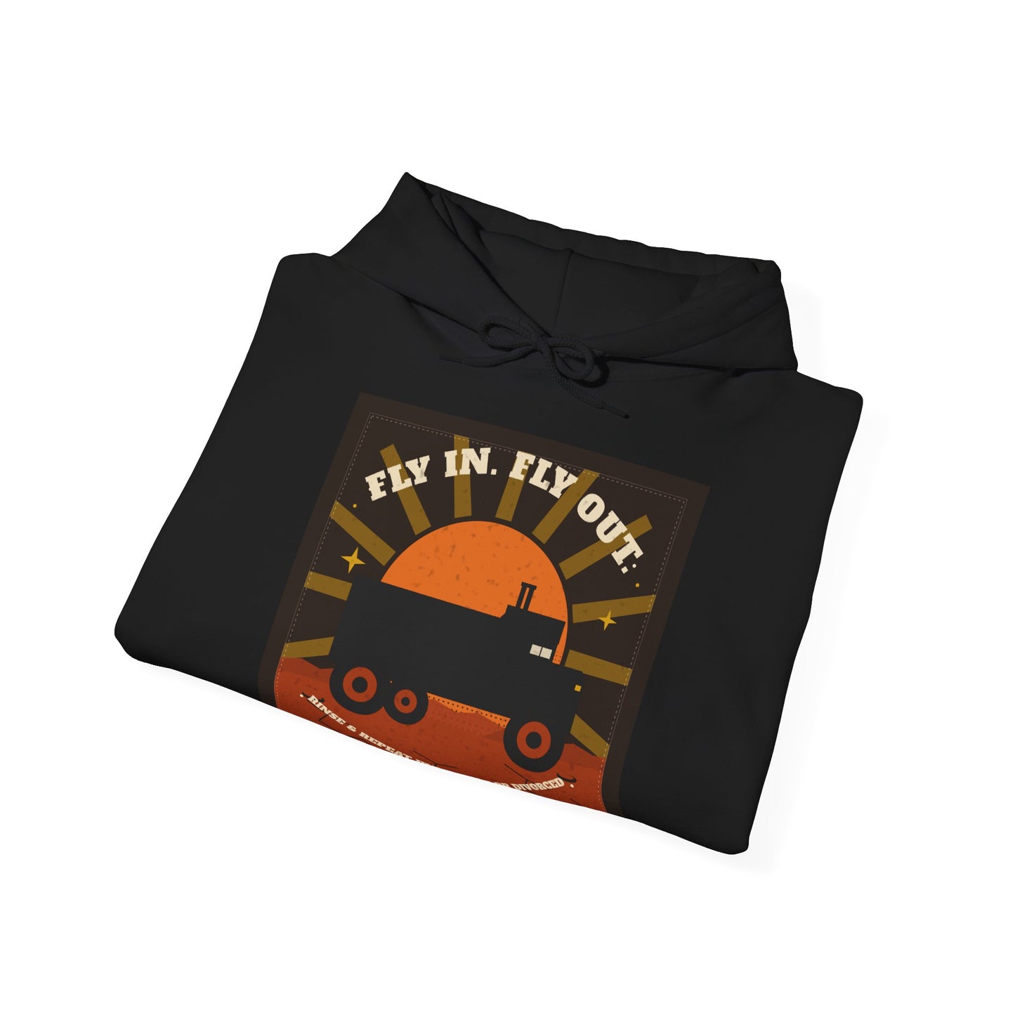 Fly In, Fly Out Retro Caravan Hoodie - Vintage Camper Travel Sweatshirt | FIFO