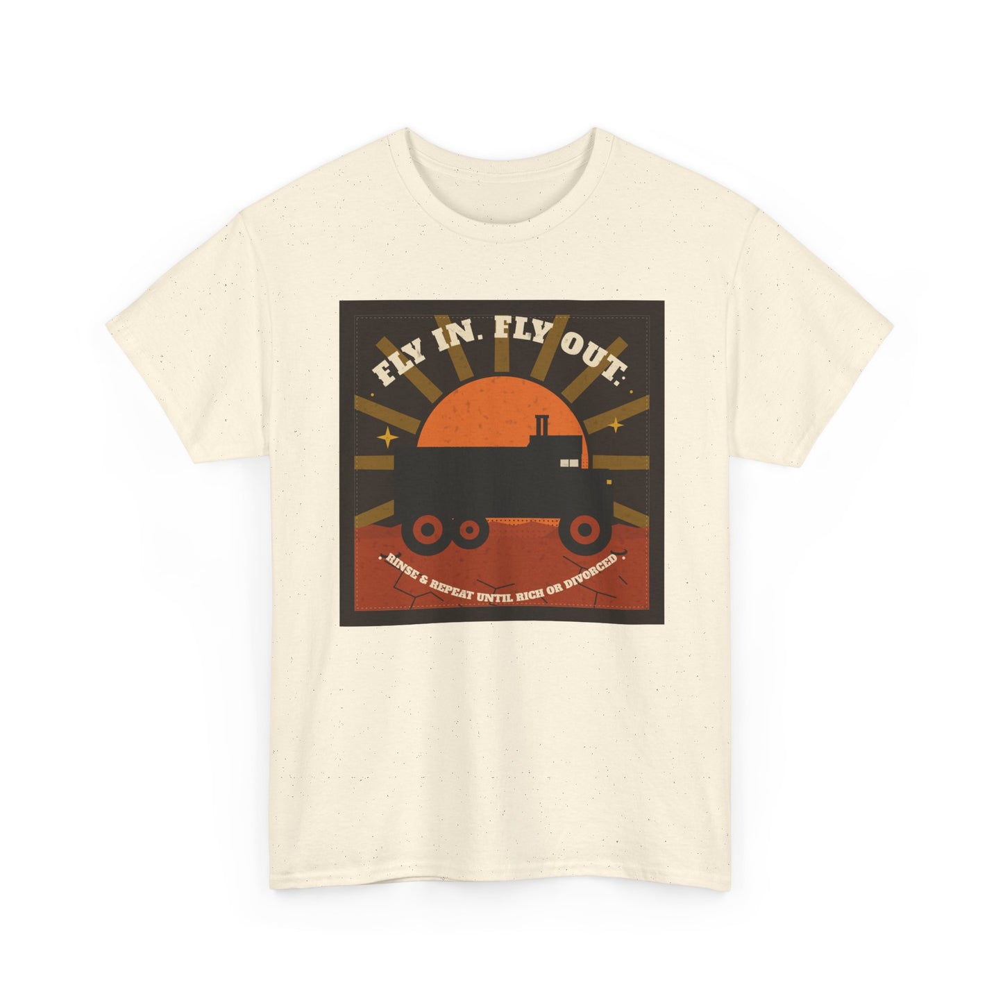 Retro Sunset Mining Truck Tee | Fly In Fly Out Work Truck Shirt | FIFO T-Shirt
