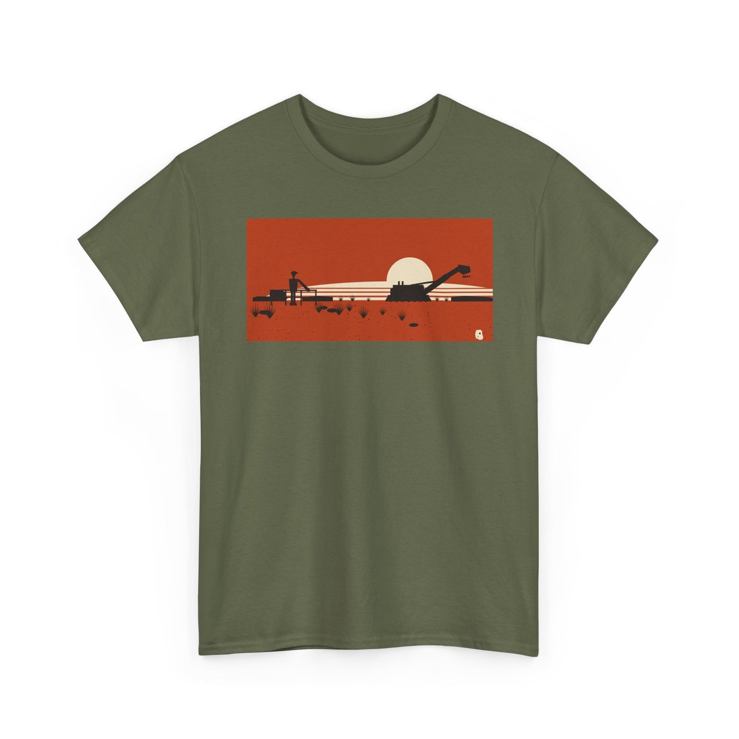 Desert Sunset T-Shirt | Retro Minimalist Mining Scene Tee